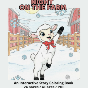 the quietest night on the farm – kids coloring book
