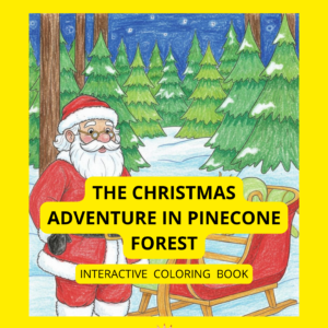 christmas adventure in pinecone forest – coloring book