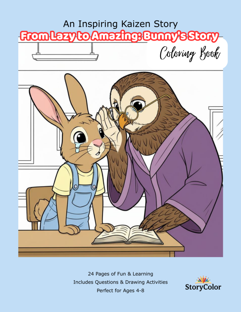 from lazy to amazing: bunny's story coloring book