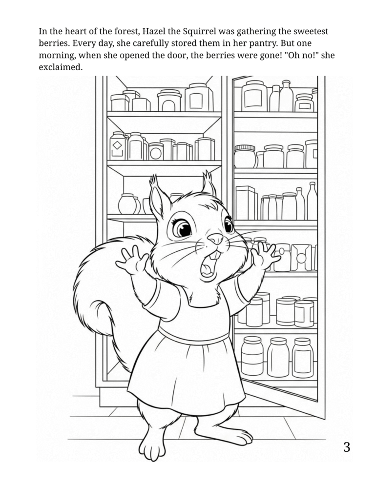 missing berries interactive coloring book for kids ages 4 7