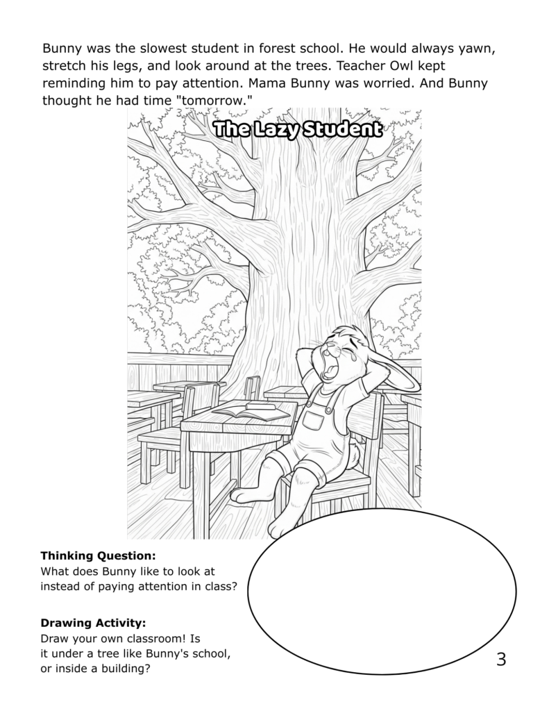 from lazy to amazing: bunny's story coloring book