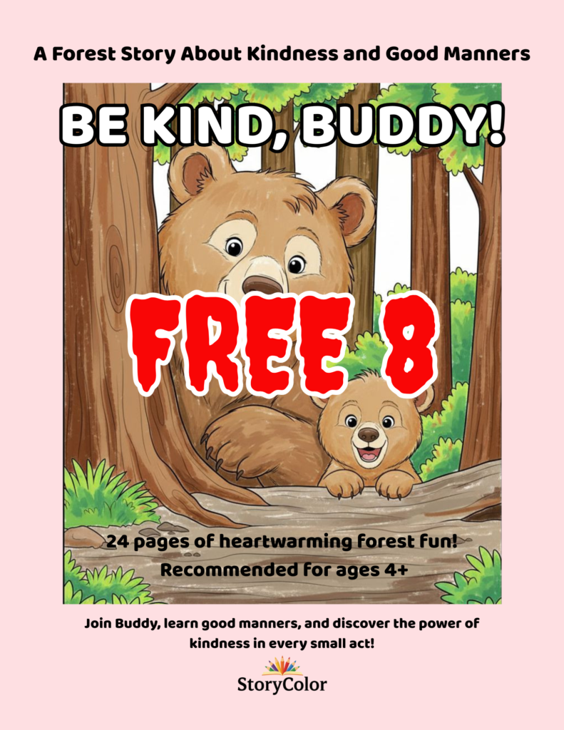 be kind, buddy! — free 8 pages coloring book