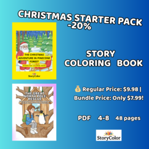 🎄 christmas starter pack – 2 magical interactive coloring books holiday bundle (ages 4–8)
