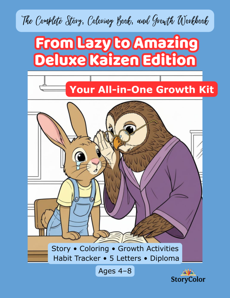 The Japanese Secret That Turned My "I Can't" Kid Into a Kid Who Never Gives Up from lazy to amazing – deluxe kaizen edition (digital download | ages 4–8)