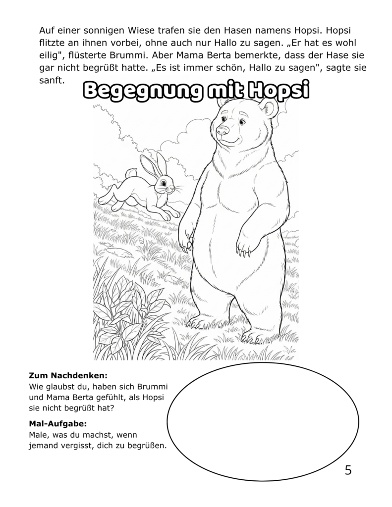 sei lieb wie brummi! – malbuch für kinder ab 4 jahren