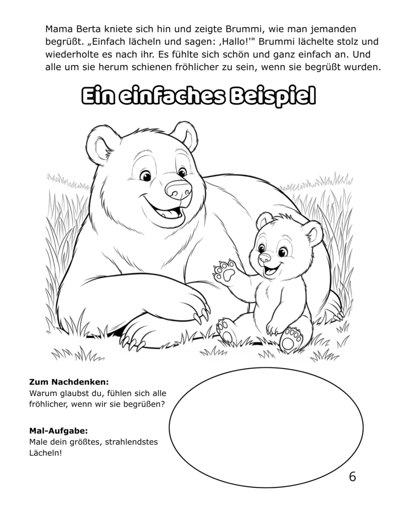 sei lieb wie brummi! – malbuch für kinder ab 4 jahren