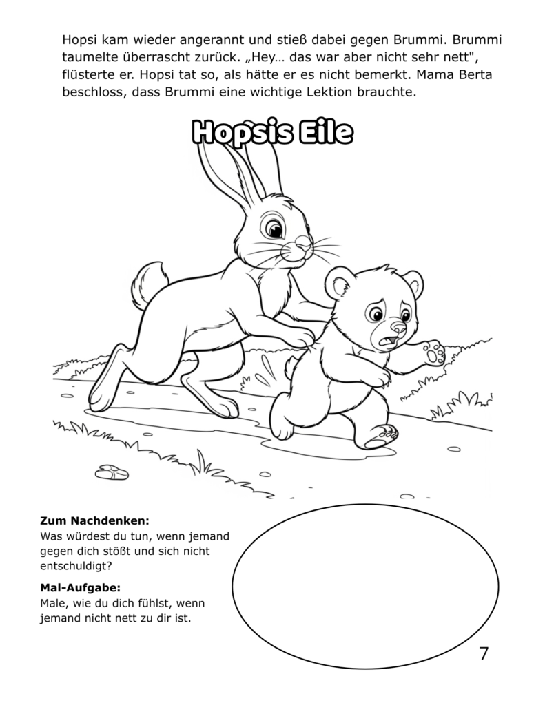 sei lieb wie brummi! – malbuch für kinder ab 4 jahren