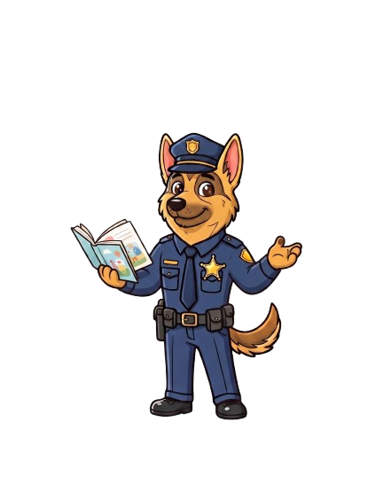 OFFICER PAUL WITH A BOOK