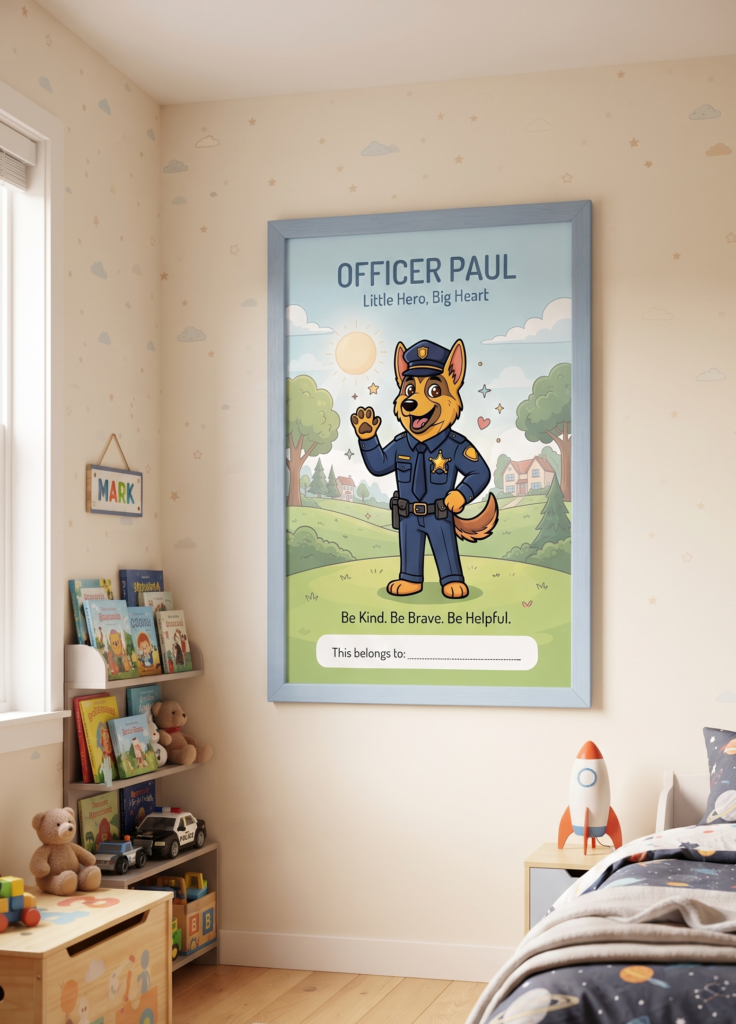 wall poster officer paul